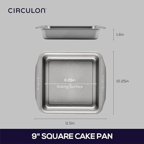 Circulon Nonstick Bakeware Rectangle Baking Pan / Cake Pan, 9 Inch x 13 Inch, Gray