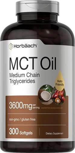 Horbäach MCT Oil Supplement | 3600mg | 300 Softgels