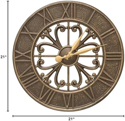 Whitehall Villanova 21" Indoor Outdoor Wall Clock
