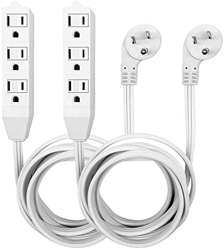 2 Pack 12 Feet 3 Outlets with Hand/Foot Switch Extension Power Cord.