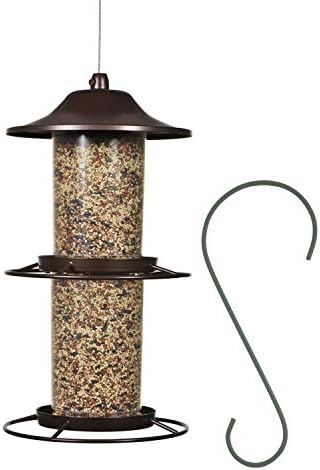 Perky-Pet Large 2-Tier Panorama Wild Bird Outdoor Feeder with Hanging Hook - 325SCOMBO-1SR - 4.5 lb Seed Capacity - Durable Construction - Versatile