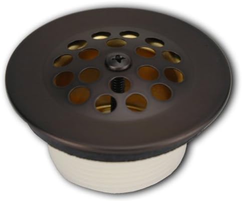 Trip Lever Bathtub Drain Trim Kit, Oil Rubbed Bronze | Fits 1-1/2" & 1-7/8" drain threads, adapter included. 2-hole faceplate, grid strainer