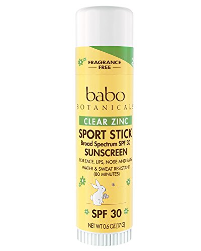 BABO Botanicals Sheer Zinc Mineral Sunscreen Sport Stick SPF30- Natural Zinc Oxide- Shea Butter- Fragrance-Free - Water Resistant - Made Safe Certified