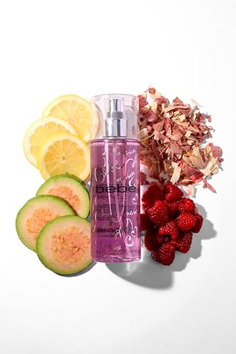 Bebe Sheer Eau de Parfum Spray for Woman - Long Lasting Amber Floral Womens Fragrance - Notes of Citrus Cocktail, Pink Peony and Sandalwood Perfume for Women - 3.4 oz