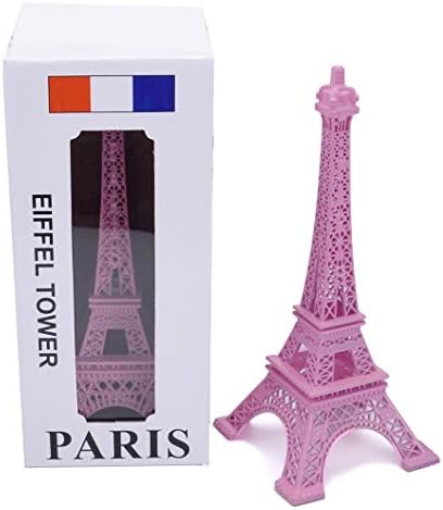 ESHATO Gold Metal Eiffel Tower Statue, 7inch Decorative Figurine Replica Stand Holder for Cake Topper Table Decor Gift Party Home Decoration