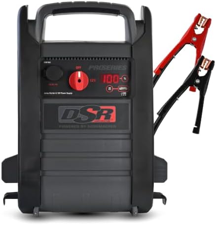Schumacher Electric DSR ProSeries Car Battery Jump Starter - 2200 Peak Amp 12V Car Starter, Jump Box & Portable Power Station - Digital Display, Heavy-Duty Clamps - DSR165 | DSR Pro-Grade – 2200A – AGM Powered – 12V DC & 2.1A USB Portable Power – Auto, R…
