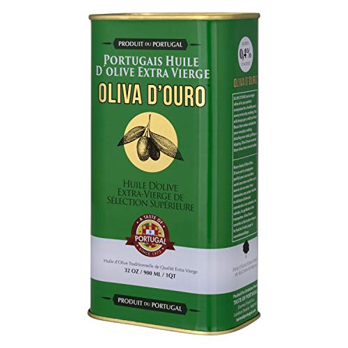 A Taste of Portugal Organic Olive Oil | Extra Virgin Olive Oil | Light and Fruity Portuguese Olive Oil | 32 OZ Tin