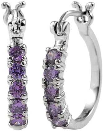 Blue Cubic ZirconiaEarrings in Stainless Steel