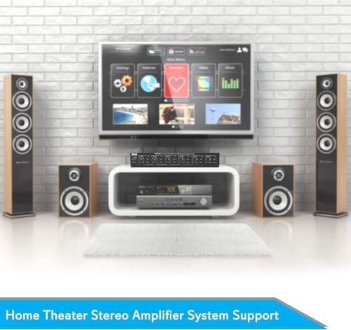Pyle 6 Channel Speaker Selector Switch - Multi Zone A B Speaker Distribution Controller Box w/ Independent Audio Source Volume Control