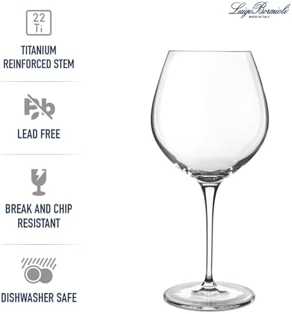 Luigi Bormioli Crescendo Bourgogne Wine Glasses - Clear, Set of 4