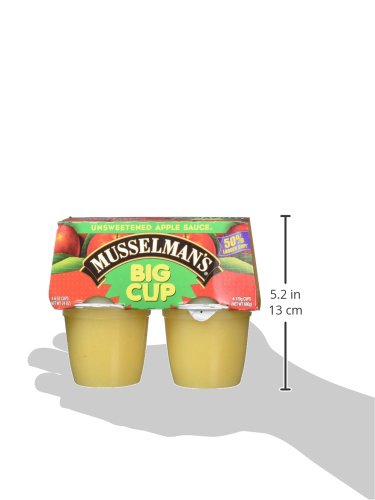 Musselman's Unsweetened Apple Sauce - low calorie, gluten free snack, low sodium, kosher, fat-free, no cholesterol, no high fructuse corn syrup, from 100% fresh American Grown Apples. (24oz x 12)