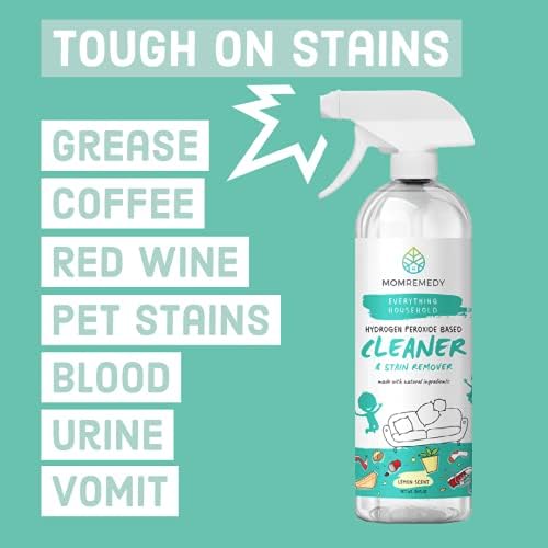 MOMREMEDY Hydrogen Peroxide All Purpose Cleaning Spray | Multipurpose Home Cleaner | Fabric and Laundry Stain Remover | All Surface Kitchen and