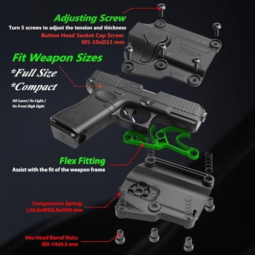 Universal OWB Holster for Most Compact/Full Size Pistols