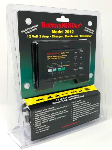2012 12V 2Amp Smart Battery Charger, Maintainer & Desulfator - Automatic Trickle Charger for Car, Motorcycle, Lawn Mower