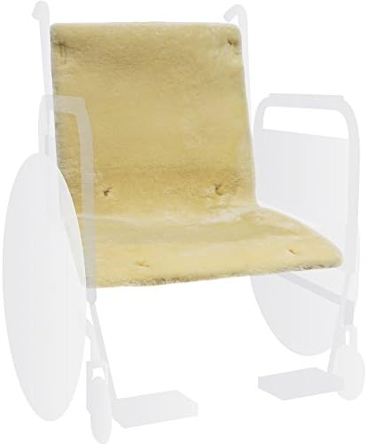 100% Australian Merino Sheepskin Wheelchair Seat and Back Cover, Full Chair Cushion Pad, 1" Thick, Breathable, Pressure-Relieving, Machine Washable