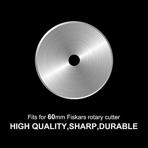 18mm Rotary Cutter Blades 10 Pack, Fits OLFA Rotary Circle Cutter Replacement for Quilting Scrapbooking Sewing Arts&Crafts, Sharp and Durable (18MM)
