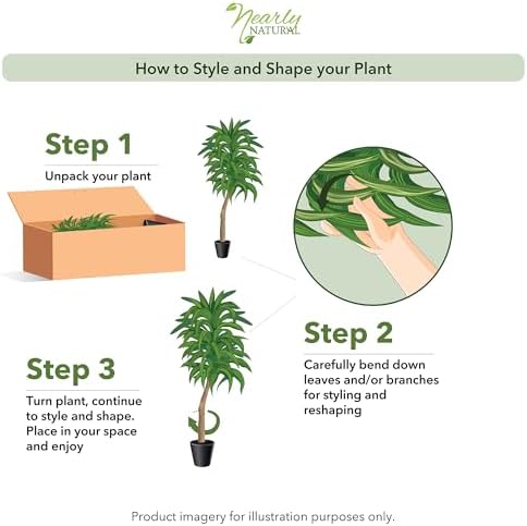 Nearly Natural 62IN Artificial Corn Stalk Dracaena Plant, Tall Fake Plant for Indoor Home Décor, Real Touch Faux Plant | Multi-Tonal Trunks
