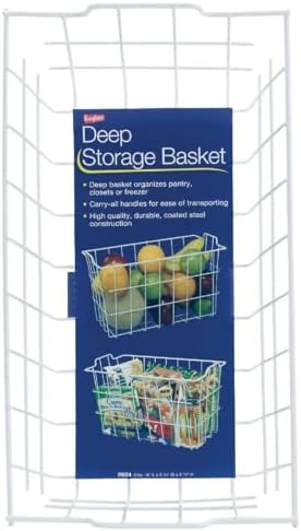 Grayline 40604, Deep Storage Basket, White