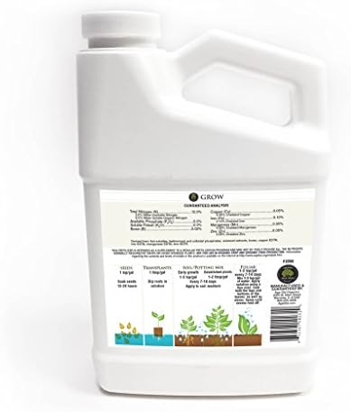 Grow Natural Based Liquid Fertilizer, 32-Ounce