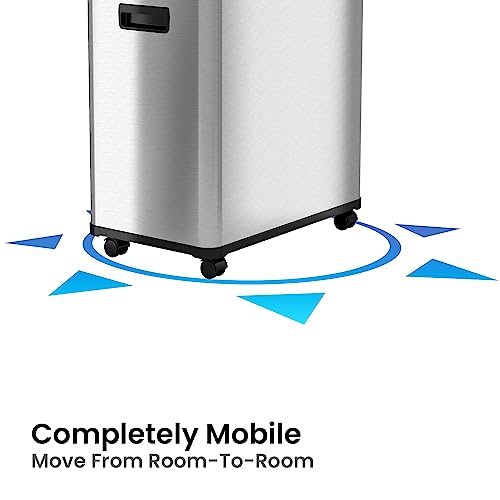 iTouchless 13 Gallon Touchless Sensor Garbage Can, Stainless Steel, Round Sensor Automatic Trash Can for Kitchen and Office