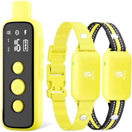Bousnic Dog Shock Collar for 2 Dogs - (8-120lbs) Waterproof Rechargeable Electric Dog Training Collar with Remote for Small Medium Large Dogs with