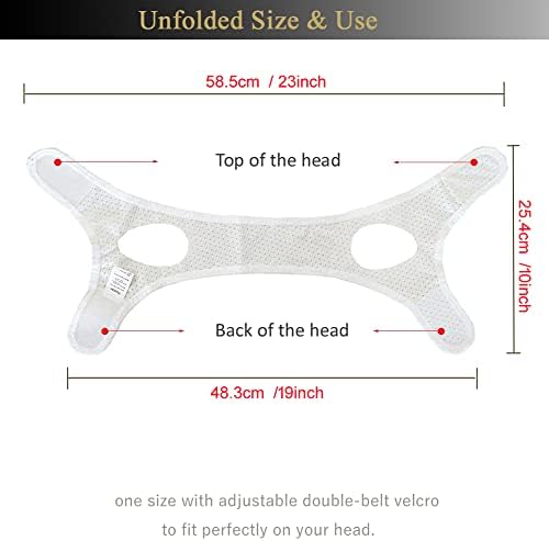 Anti Snoring, Cpap Users, Comfortable Mesh White Cpap Chin Straps for Men Women