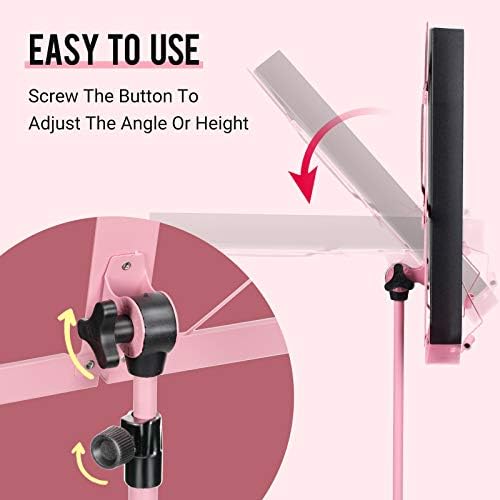 CAHAYA Sheet Music Stand Portable Folding Dual Use Desktop Book Holder