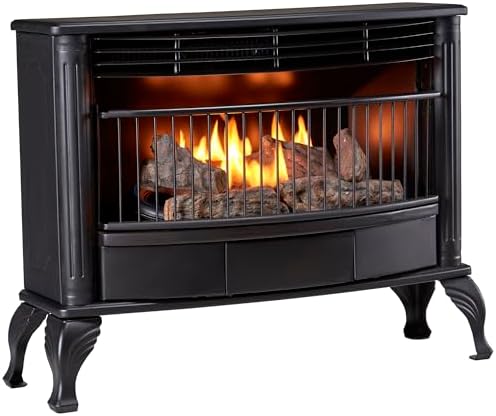 ProCom Ventless Dual Fuel Gas Stove - 25,000 BTU, Remote Control, Black Finish - Model# QNSD250RT