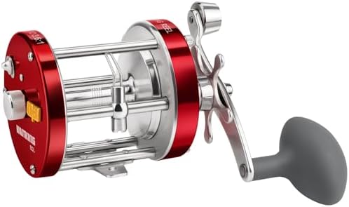KastKing Rover Round Baitcasting Fishing Reels, Perfect Reel for Catfish | Max Drag: 30 lb, 4+1 BB, 22.8 oz, Reinforced Metal Body, Carbon Fiber Drag System, Oversized Non-Slip TPE Grips