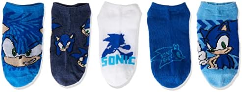 Sonic The Hedgehog boys 5 Pack No Show Socks
