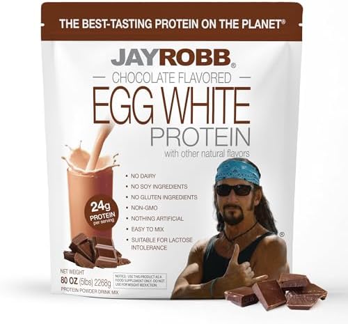 JAYROBB Vanilla Egg White Protein 24 oz, 1.5 Pound Bag