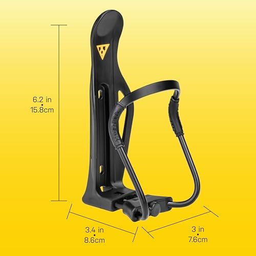 Topeak Modula Cage II Adjustable Water Bottle Holder – Fits 63–74mm (2.5”–2.9”), Aluminum & Plastic Build, Quick Button Adjustment