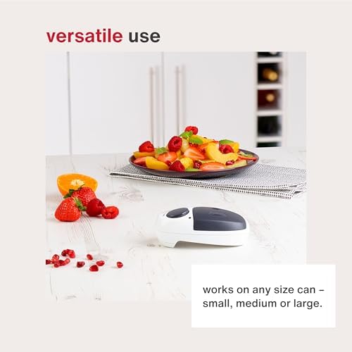 Zyliss EasiCan Electric Can Opener – One-Touch Automatic Tin Opener with Magnet for Safe Lid Removal – Compact
