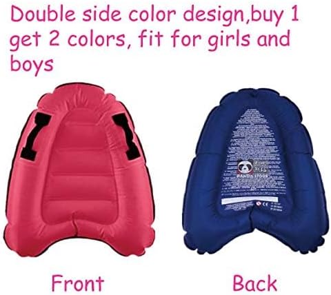 Inflatable Boogy Boards for Beach Travel Toys, 30” Cavas Slip Slide Water Park Body Surfing Board with Handles