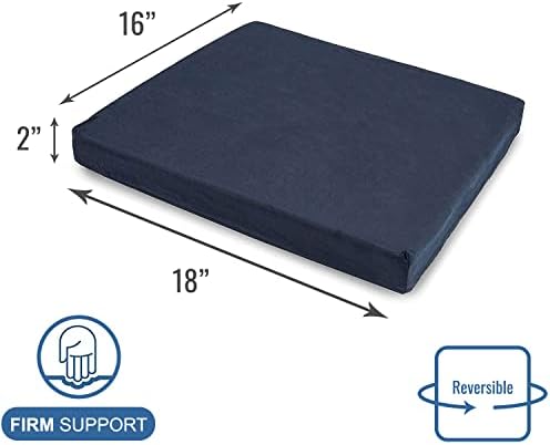 DMI Seat and Chair Cushion for Office Chairs, Wheelchairs, Scooters, Kitchen Chairs or Car Seats, FSA HSA Eligible, for Support and Height while Reducing Stress on Back, Tailbone or Sciatica