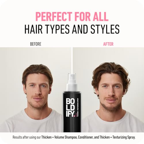 Boldify Hair Thickening & Volumizing Texture Spray for Fine Hair | Volume Booster, Stylist-Recommended Texture Spray, for Thinning Hair