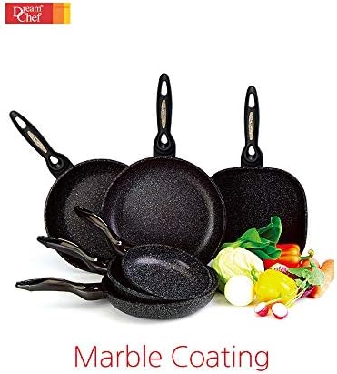Marble Coated Cast Aluminum Non Stick Frying Wok (26cm / 10 Inch)