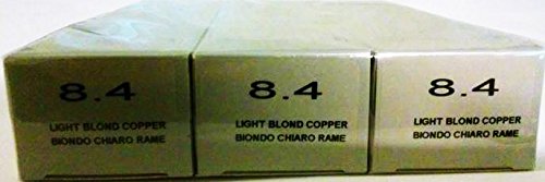 COLOUR ON COLORAZIONE ITALIANA 8.4 LIGHT BLOND COPPER PROFESSIONAL COLOUR (100 ml./3.5 fl.oz.) EACH(SET OF 3)