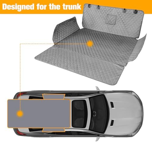 PETICON SUV Cargo Liner for Dogs, Trunk Cover with Bumper Flap Protector