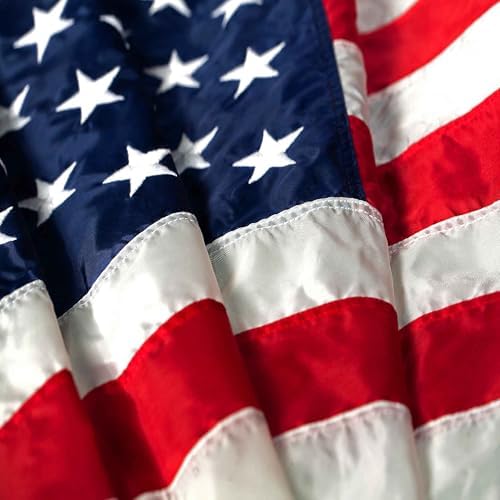 American Flag 6x10 Made in USA – Heavy Duty 2‑Ply Polyester Outdoor US Flag, Embroidered Stars & Sewn Stripes