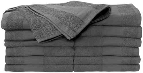 ForPro 24ct Bleach Tough Salon Towels, 16Wx27L in, Cool Grey, 100% Cotton | for Salon, Spa & Gym Use, Hand Towels, Bleach-Safe Salon Towels, Absorbent Spa Towels, Barber Towels, Salon & Spa Essentials