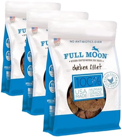 Full Moon® Chicken Fillet Dog Treats 48 oz | Human Grade, No corn, No wheat, No soy, Glycerin Free, Made in the USA