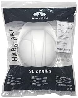 Pyramex SL Series Cap Style Hard Hat with 4 Point Ratchet - Durable HDPE Shell for Reliable Impact Protection, Rain Trough, Low Profile Design, Lightweight Comfort for All Head Sizes