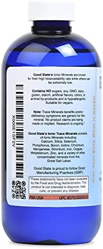 Good State Liquid Ionic Trace Minerals (96 servings at 125 mg - 8 fl oz)