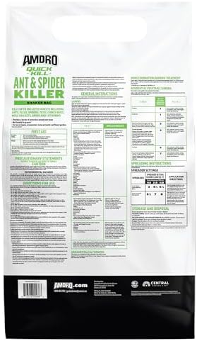 Amdro Kills Ants & Spiders Granules Shaker Bag 3lb | Kills up to 100 insects, covers 3,000 SQ, lasts 3 months, spider and ant killer for lawns