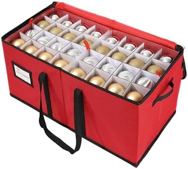Sattiyrch Christmas Ornament Storage Box,Box Contributes Slots for 128 Holiday Ornaments 3-Inch