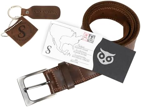 Hide & Drink Rugged Full Grain Leather Belt - Durable Men's Belt for Jeans, Western, Casual & Dress, Mens Belts for Men