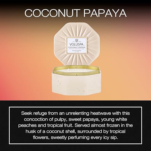 Voluspa Bourbon Vanille, Mini Tin Candle, 4 oz, 25 Hour Burn Time, Coconut Wax for Clean Burning, Handcrafted in the USA