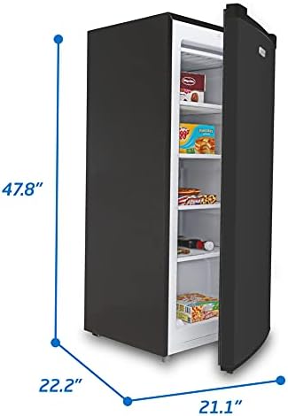 Commercial Cool Upright Freezer, Stand Up Freezer 5 Cu Ft with Reversible Door, Black