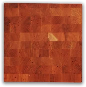 John Boos CCB Series Square Wooden Maple Cutting Board 12”x12” – 3” Thick, 13-lb Reversible Butcher Block with End-Grain & Finger Grips – Made in the USA